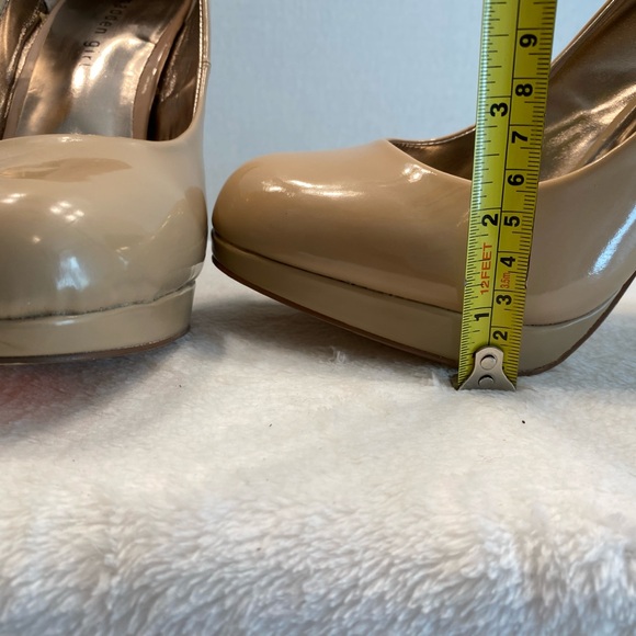 NIB Sz 8.5 - Madden Girl Fastenn Nude Patent Ultra High Stiletto Heeled Pumps - Picture 8 of 16